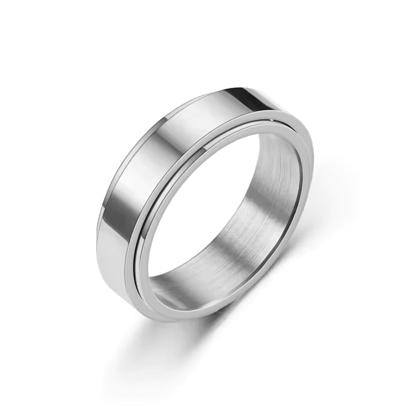 Stainless Steel Relaxation Ring – Silver